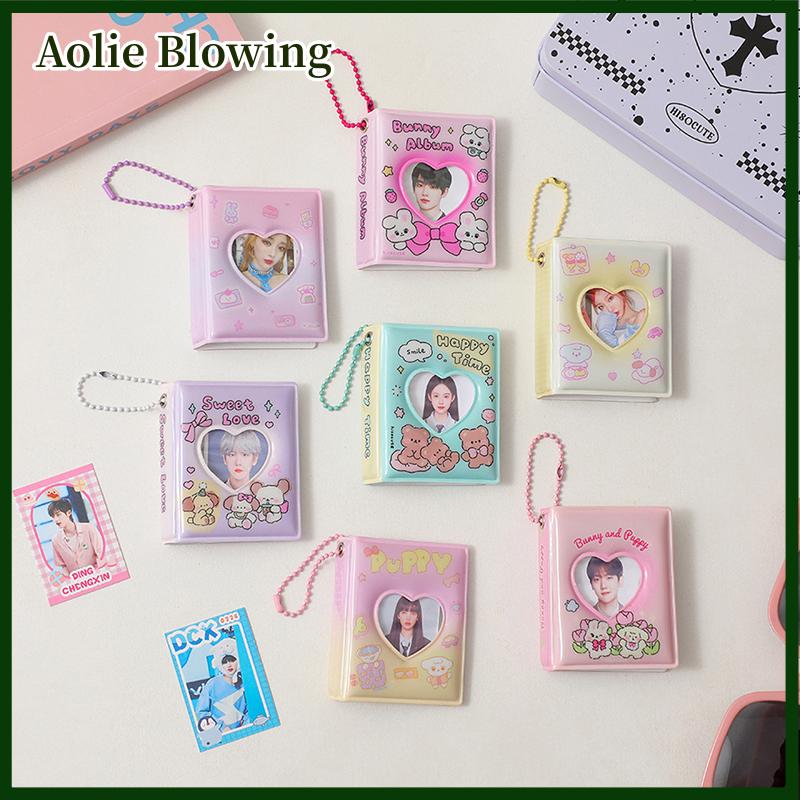 Aolie Mini Album ảnh PVC trong suốt Name Card Holder 32 Pockets Kpop thẻ chất kết dính Mini Idol hình ảnh thu thập cuốn sách