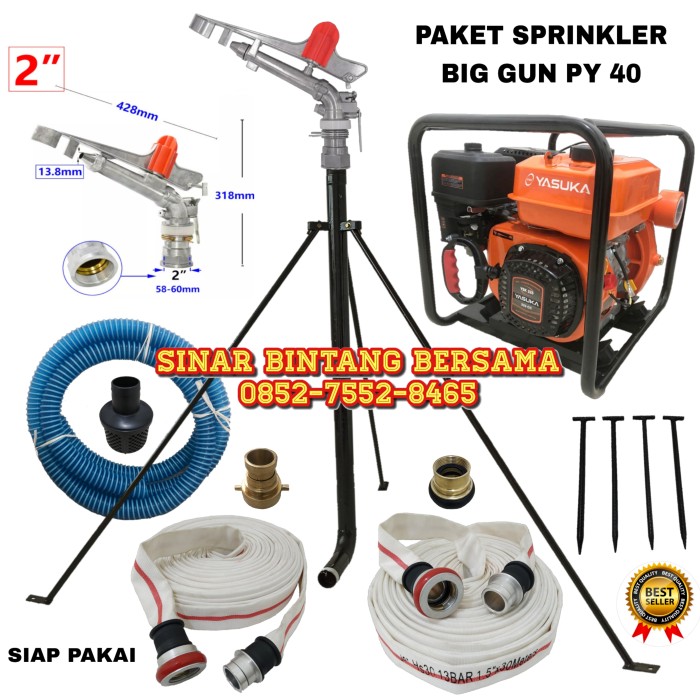 SPRINKLER BIG DN-50 PAKET KOMPLIT SIAP PAKAI - KONGKOW MARKET Harga 9,115,000 rupiah*Gratis Ongkir