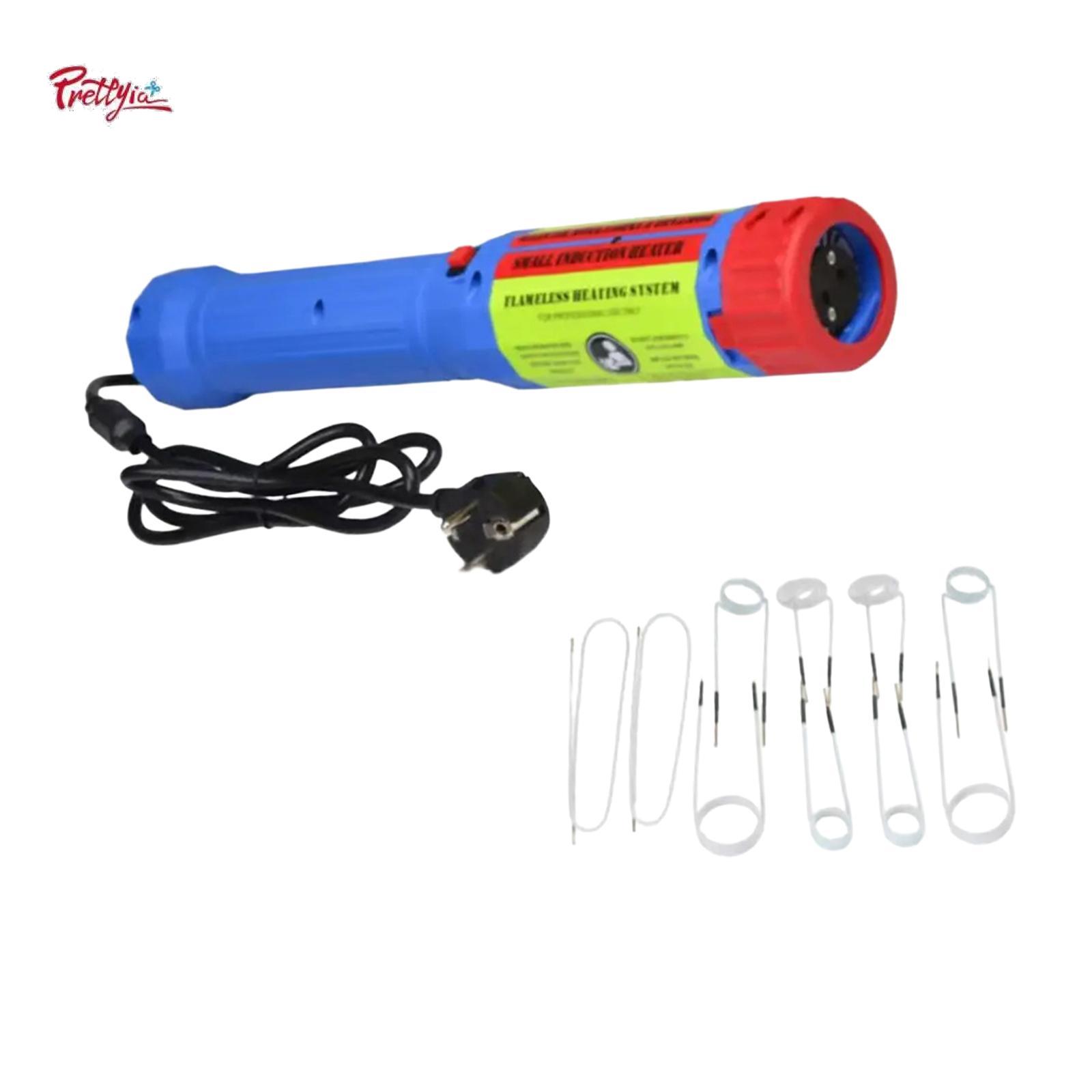 Prettyia 1400W Handheld Induction Heater with 10 Coils 110V Sturdy for Rusty Bolts Accessories Ergonomic Handle Versatile Heating Tool