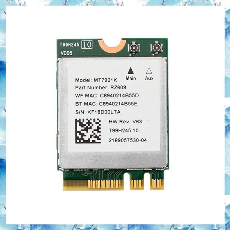 (ABRY) MT7921k Dual Band 2974M Wi-Fi 6 Bluetooth 5.1 Desktop / Laptop Wireless Network Card Supports