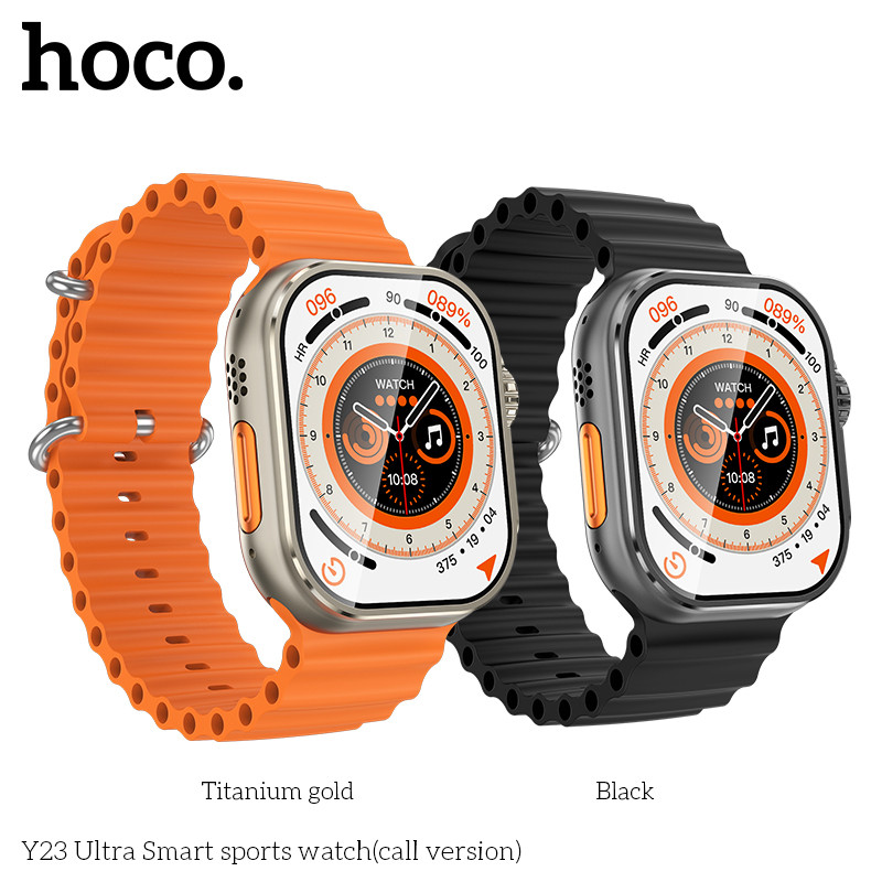 HOCO Y23 Ultra Sport สมาร์ทวอทช์ ฟังก์ชันฟิตเนสครบ กันน้ำ IP67 จอใหญ่ 2.02” โทรได้ Smartwatch hc6 ราคา 785 บาท*ส่งฟรี
