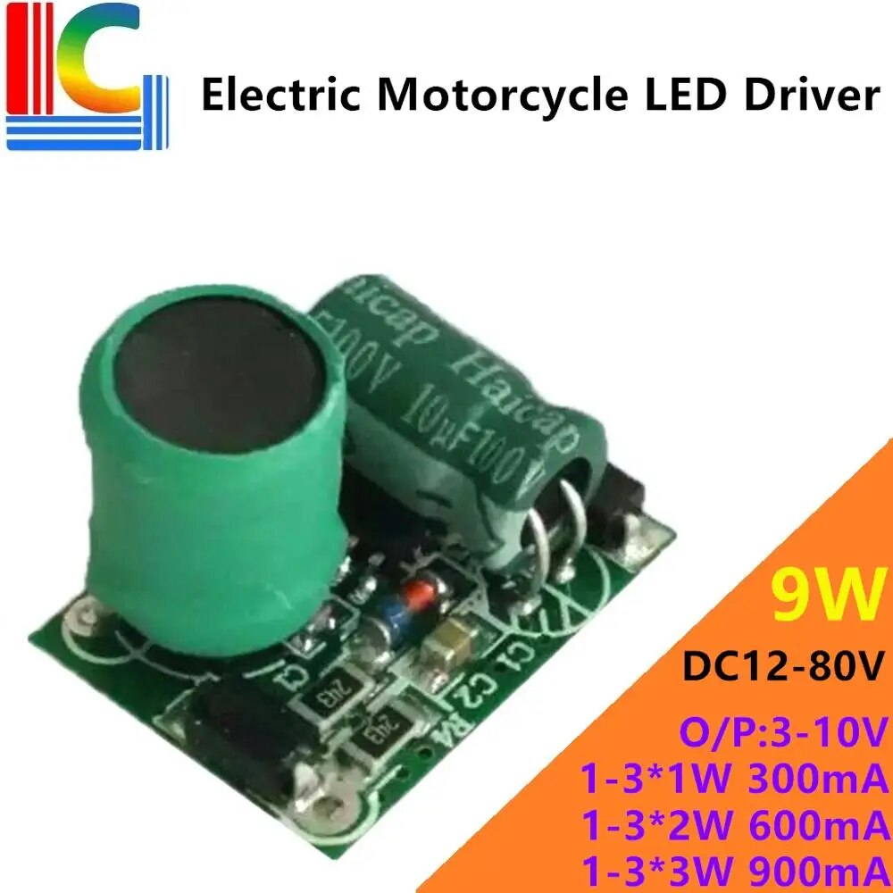 Chất Lượng Cao Ô Tô Xe Điện Xe Máy Bộ điều khiển đèn Led DC 12V Để 80V Đầu Ra 3V-10V 300mA 350mA 600mA 900mA Cung Cấp Điện