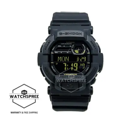 [WatchSpree] Casio G-Shock Vibration Alert Black Resin Band Watch GD350-1B GD-350-1B