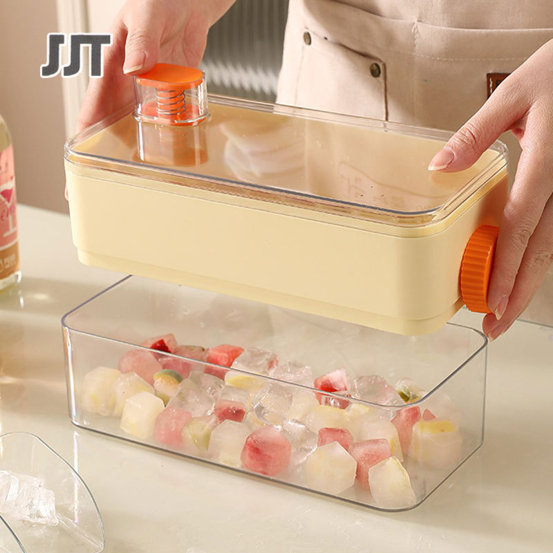 Ice mold, ice maker, ice maker, ice tray, ice mold, silicone +PP mold. Double-layer turnover ice lattice mold Press the ice Ice tray, silica gel ice box, frozen ice block mold ราคา 284 บาท*ส่งฟรี