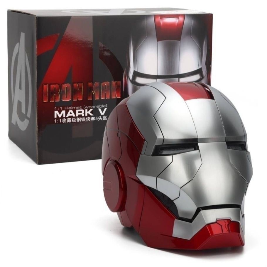 ของแท้** หมวกกันน็อค Iron Man MK5MK7 ระบบควบคุมด้วยเสียงสวมใส่ได้เปิดปิดของแท้ Jarvis Electric Multi-Colo ราคา 7,200 บาท*ส่งฟรี