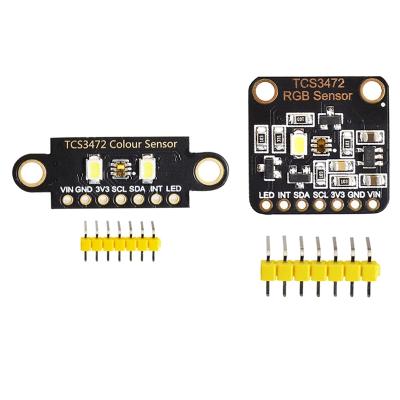 2 Pcs Color Recognition Sensor TCS230 TCS3200 Bright Light Sensor RGB for Arduino STM32 DC 3.3/5V,Two-hole & Square