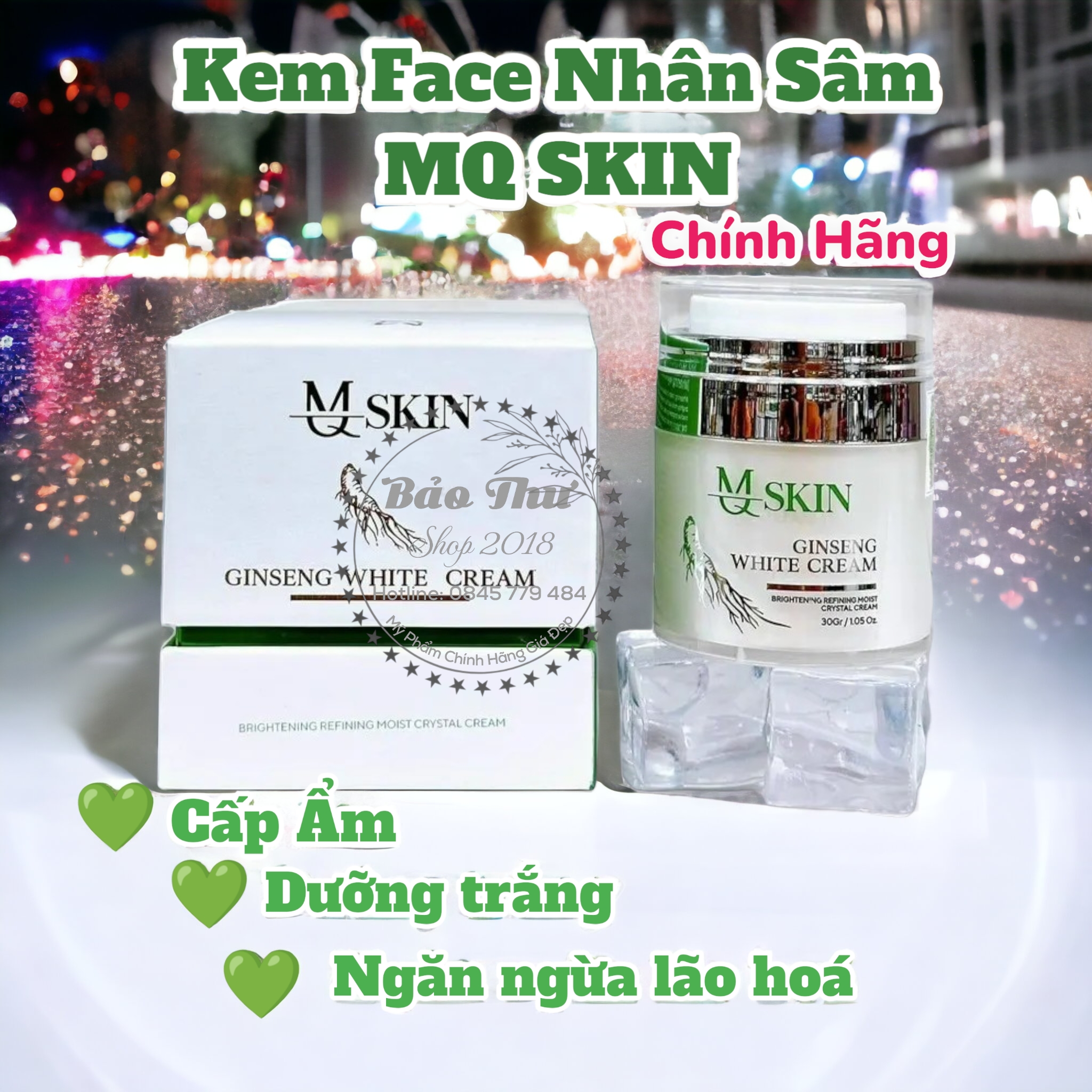 Kem Face Nhân Sâm MQ chính hãng Ginseng white face cream 30g
