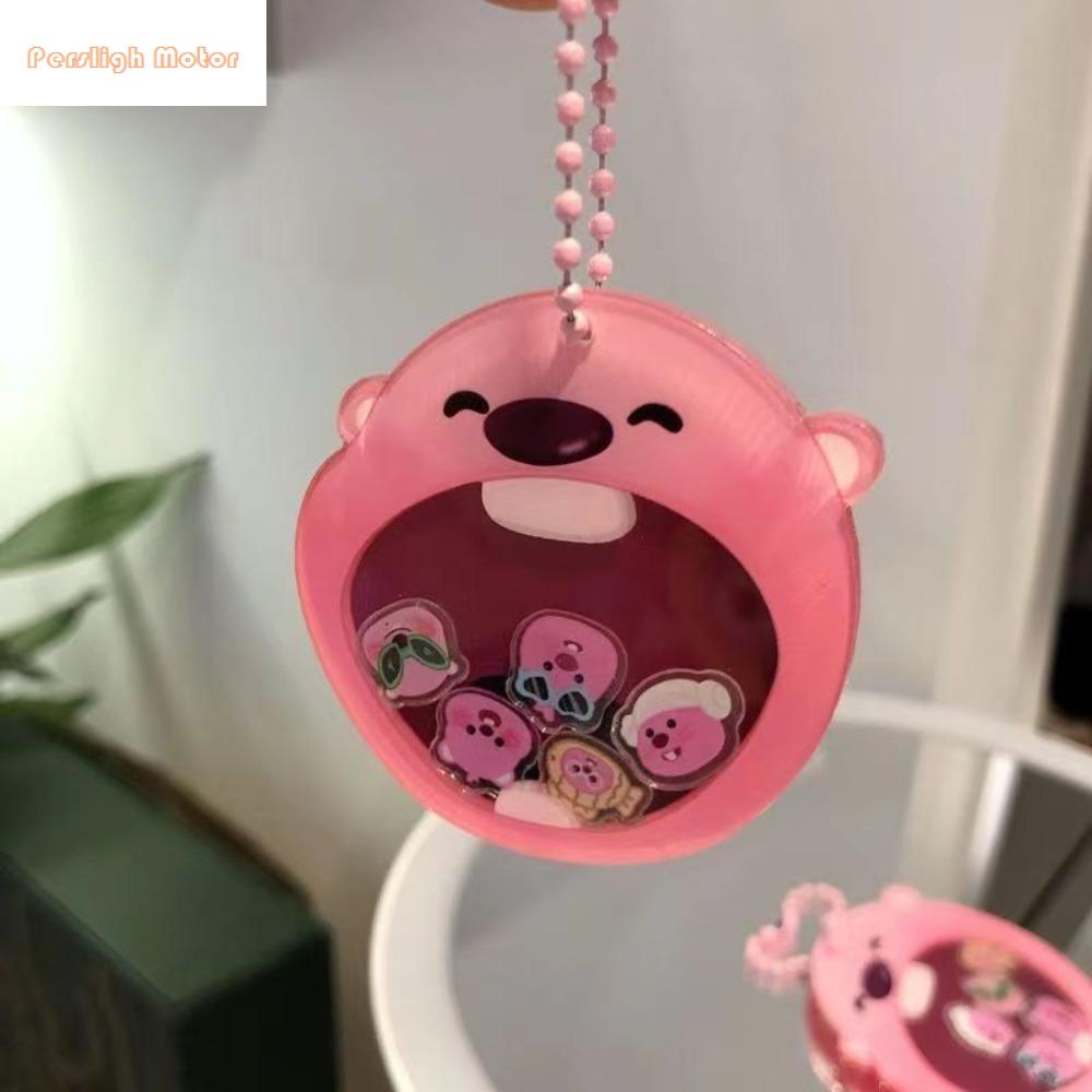 Persligh Lắc Âm Nhạc Loopy đồ treo móc khóa Loopy Rocking Đồ Chơi Nhỏ Hải Ly Móc Chìa Khóa Vui Acryl