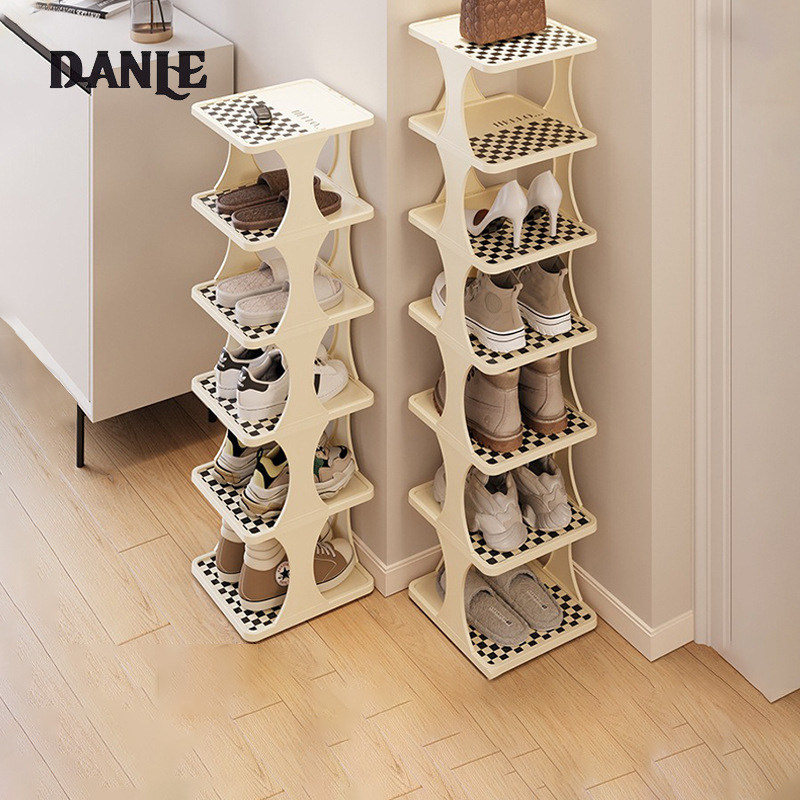 Simple shoe rack space-saving small narrow layered entrance shoe rack home door multi-layer sandwich office dormitory shoe cabinet ราคา 165 บาท*ส่งฟรี