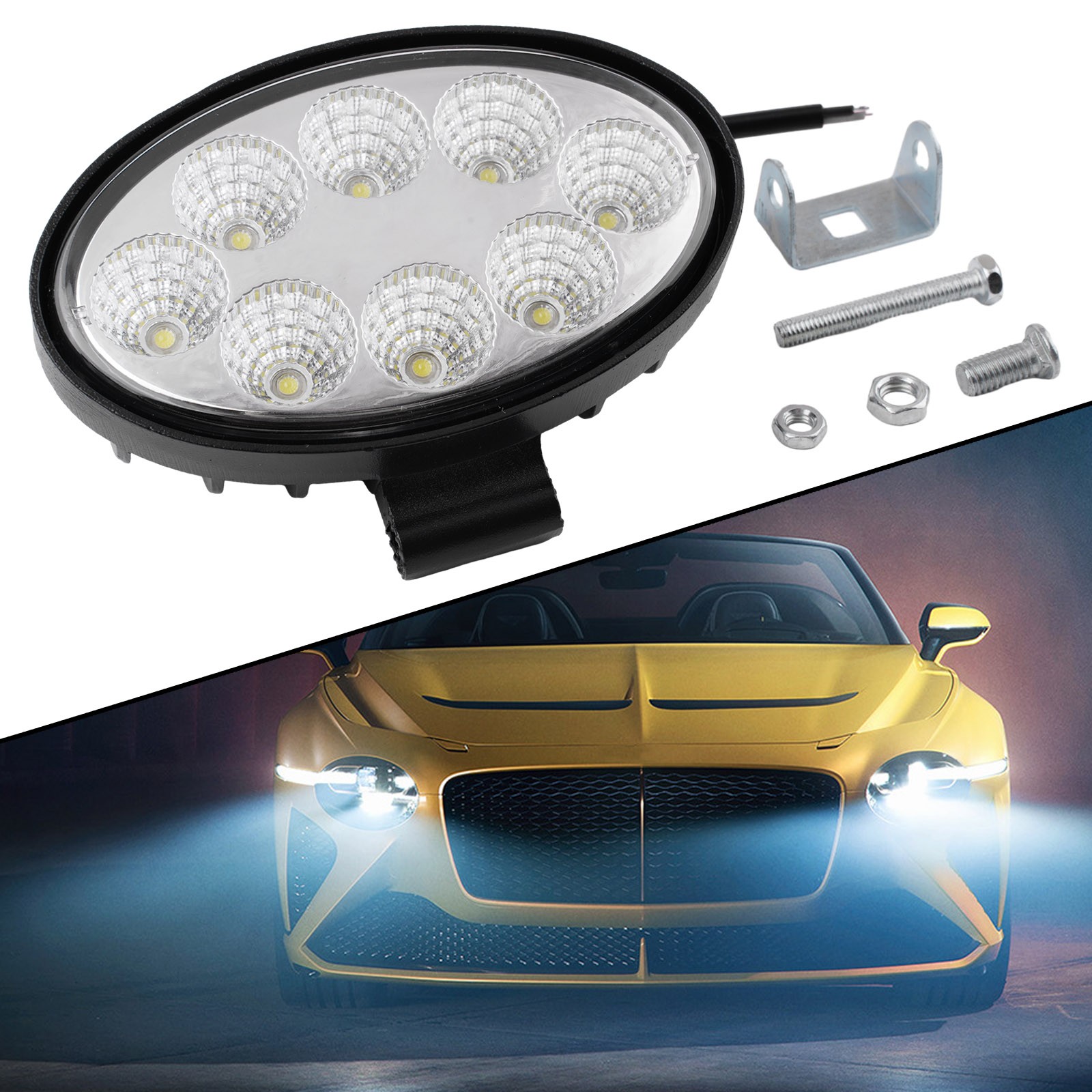 Đèn LED làm việc hình bầu dục 5inch đèn sương mù dễ cài đặt hiệu suất bền lâu