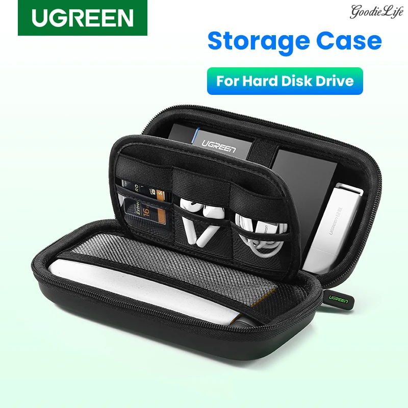 Hộp đựng ổ cứng UGREEN cho ổ cứng ngoài 2.5 inch, hộp HDD SSD di động cho hộp lưu trữ sạc dự phòng, túi du lịch Giá 337,120 Đồng*Miễn phí vận chuyển