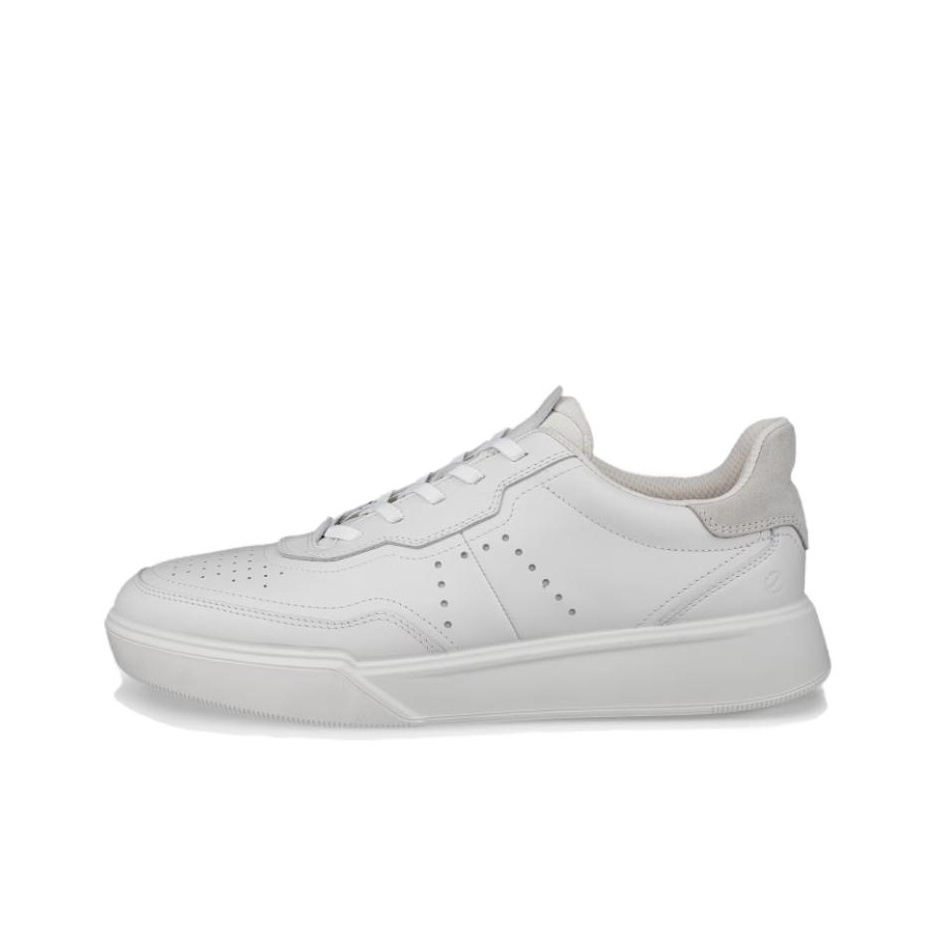 รองเท้าผ้าใบ รองเท้าลำลองผู้ชาย ECCO Street Court ทนต่อการขัดถูน้ำหนักเบาเพิ่มความสูงรองเท้าลำลองผู้ชายสีขาว 53981452292 ราคา 16,461 บาท*ส่งฟรี