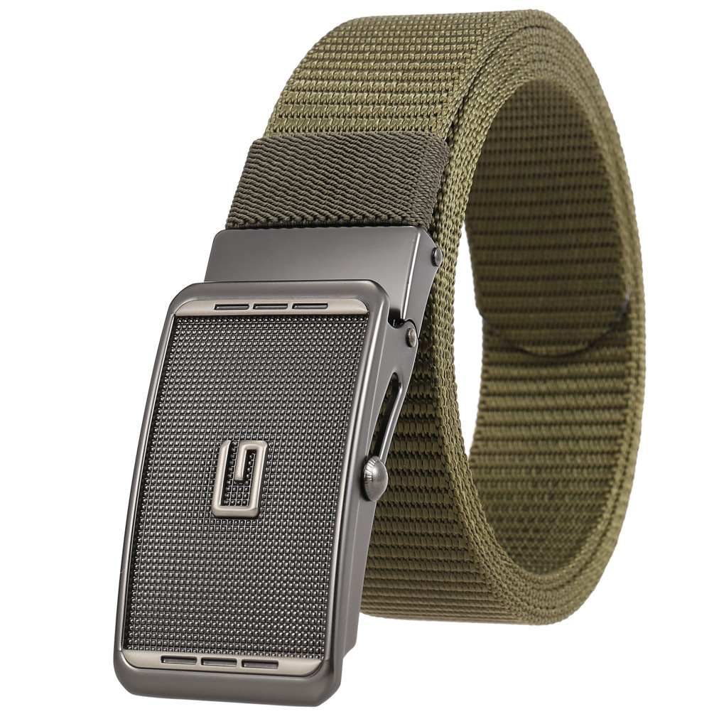 Dây lưng Nam vải Canvas siêu bền đẹp_Khóa luồn con lăn hợp kim không gỉ chắc chắn, tiện dụng - Thắt lưng Nam vải dù