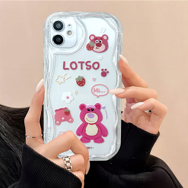Ốp cho Realme C53 C55 C35 C33 C30 c30s c25y c21y C3 C25 c25s C20 c20a C11 C15 8i 9i 5 I 5S 6i narzo 50i 50A hoạt hình dễ thương vỏ điện thoại gấu dâu tây Ốp bảo vệ mềm TPU