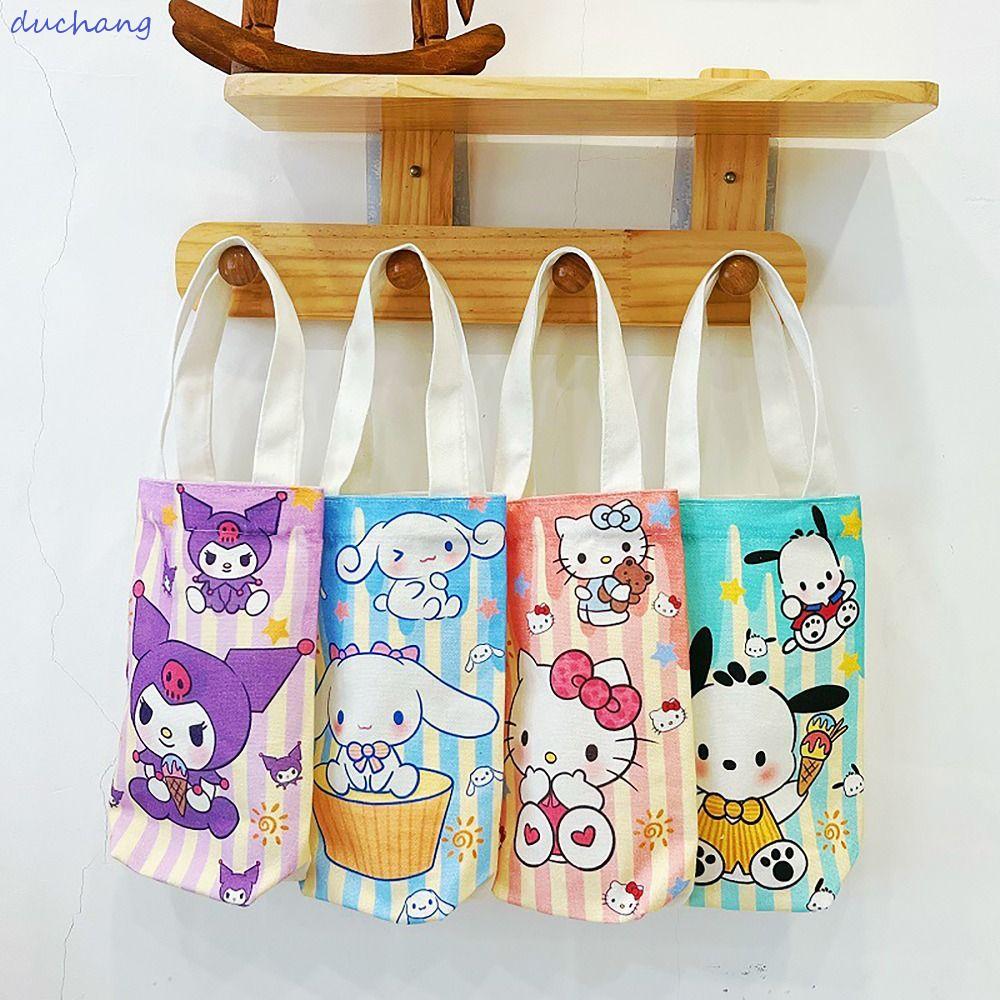 DUCHANG Dây đeo cổ tay Túi đựng cốc Gấu Sanrio Pooh lotso Vải bố Nắp bảo quản chai nước Di động In h