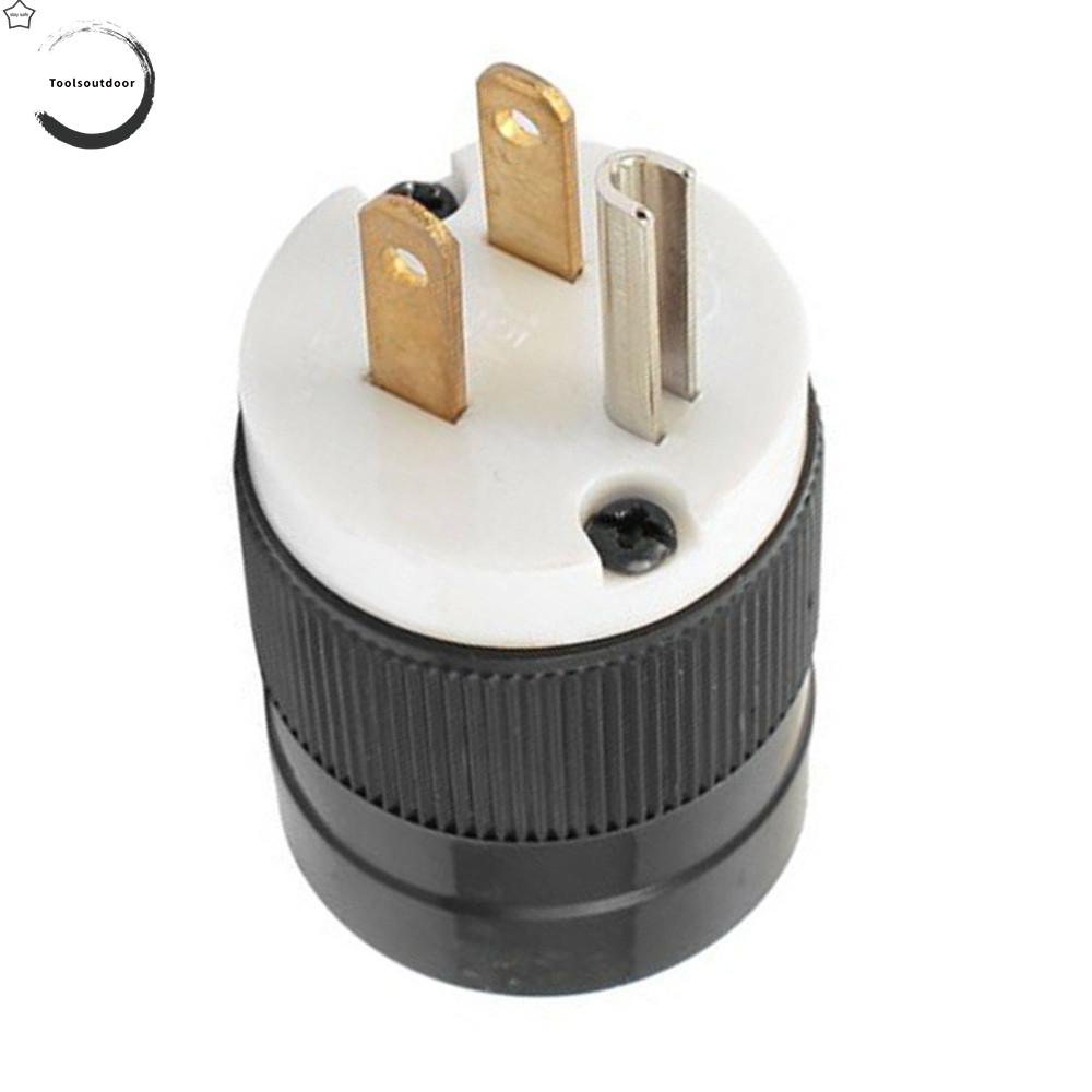 Toolsout mạnh mẽ NEMA 5 15P 15A 125V thẳng lưỡi đầu cắm đực cho sử dụng công nghiệp