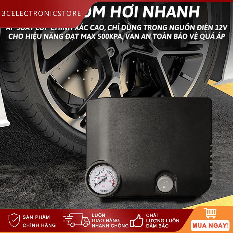 Bơm lốp ô tô 12v siêu mạnh Daihatsu nội địa Nhật Bản bơm xe máy xe đạp xe hơi từ 4-16 chỗ Máy nén