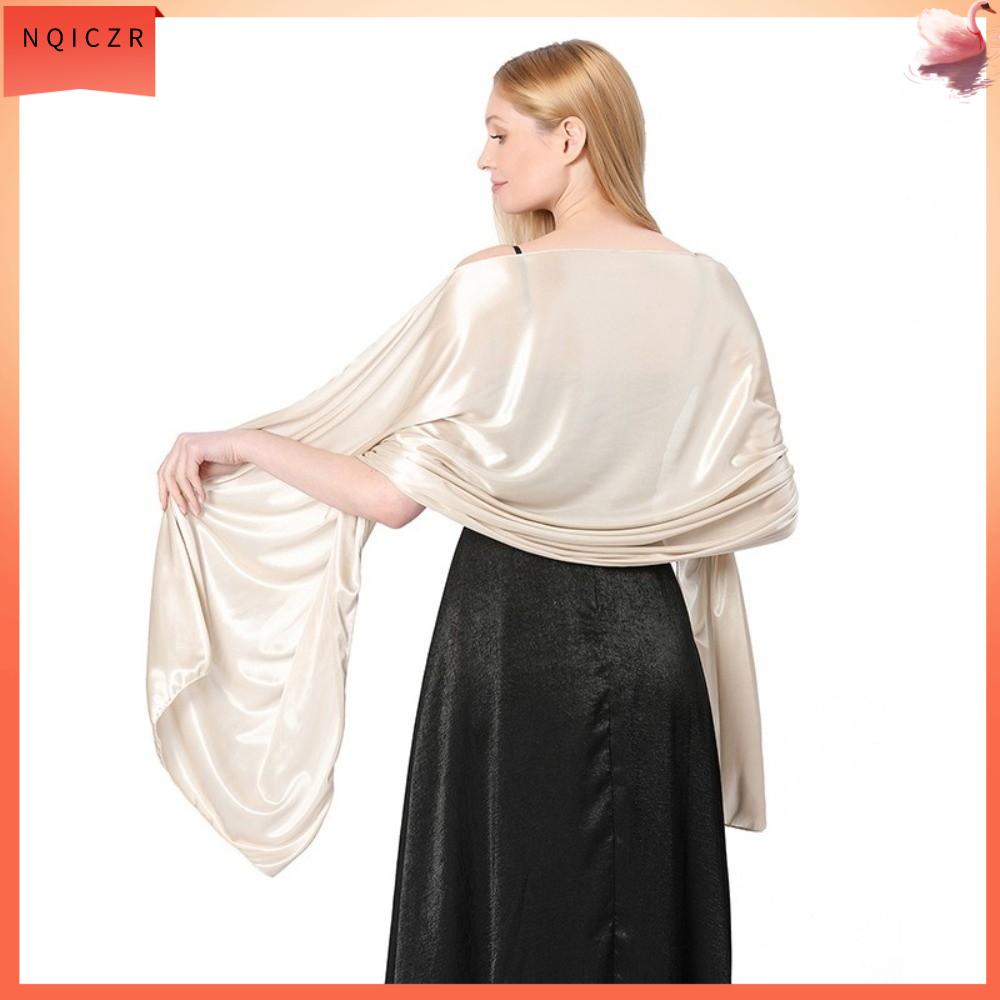NQICZR Bánh cuốn Khăn choàng nữ Mềm mại Khăn trang trí Phụ kiện thời trang Áo choàng dự tiệc Đám cưới