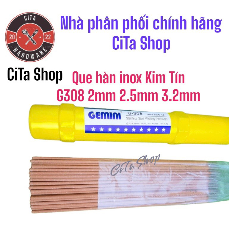 Que hàn inox kim tín g-308 2mm, 2.5mm, 3.2mm chính hãng