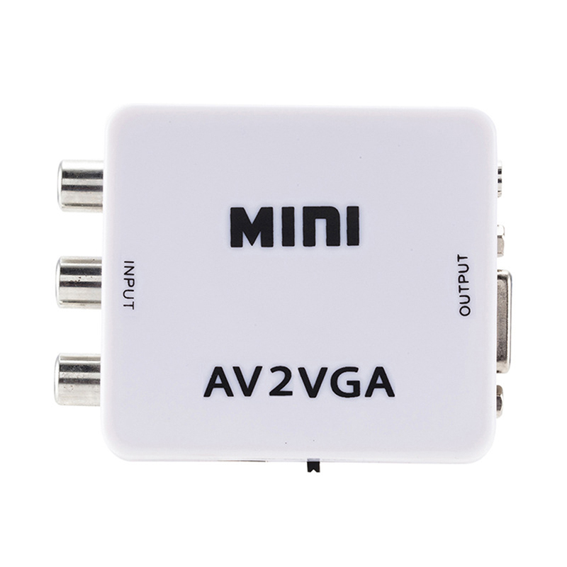 MMU AV RCA Để VGA Video Adapter HD 1080P TV Chuyển Đổi Chuyển Đổi Hộp