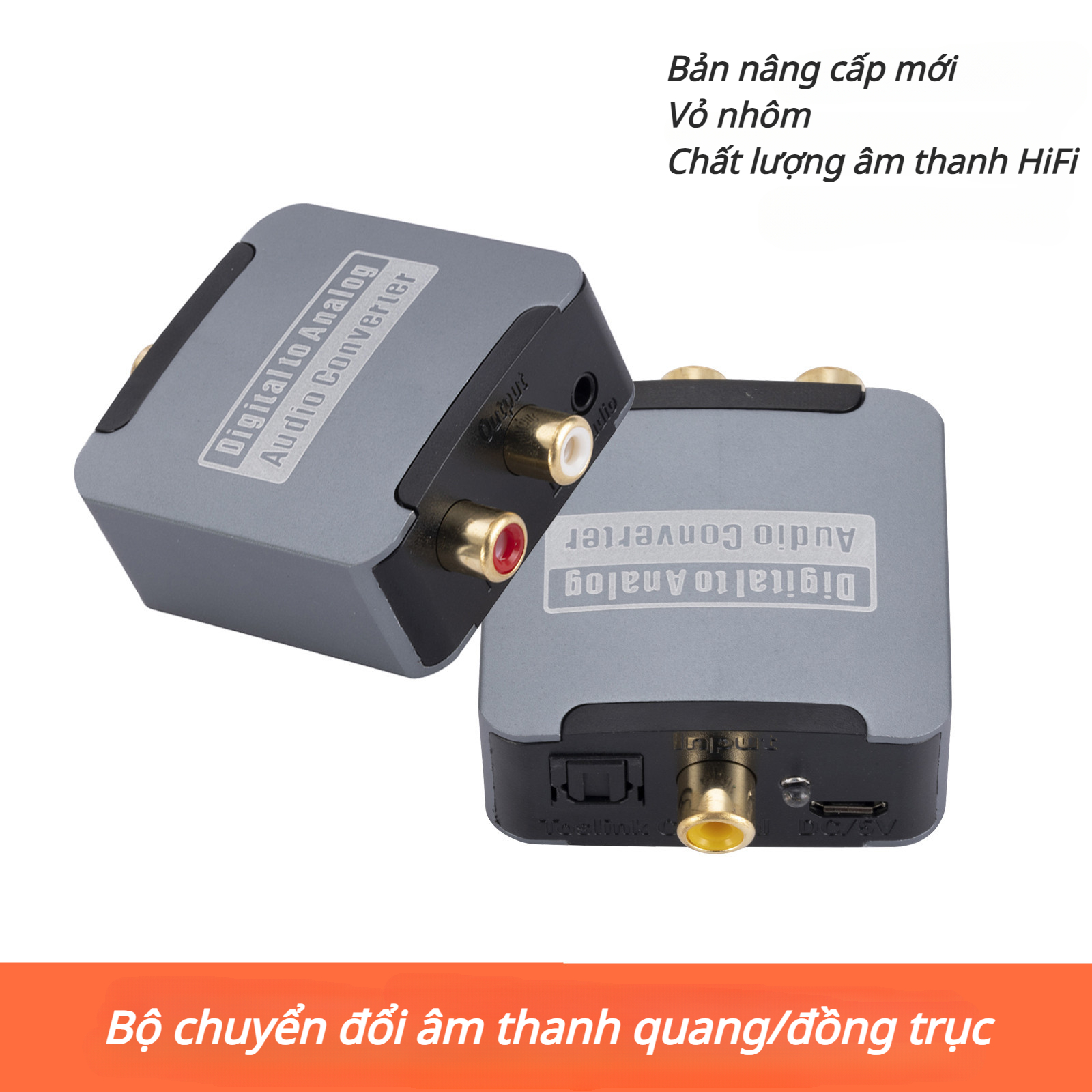 Bộ chuyển đổi âm thanh đồng trục cáp quang TV kỹ thuật số được kết nối với đầu ra âm thanh SPDIF sang 3,5MM