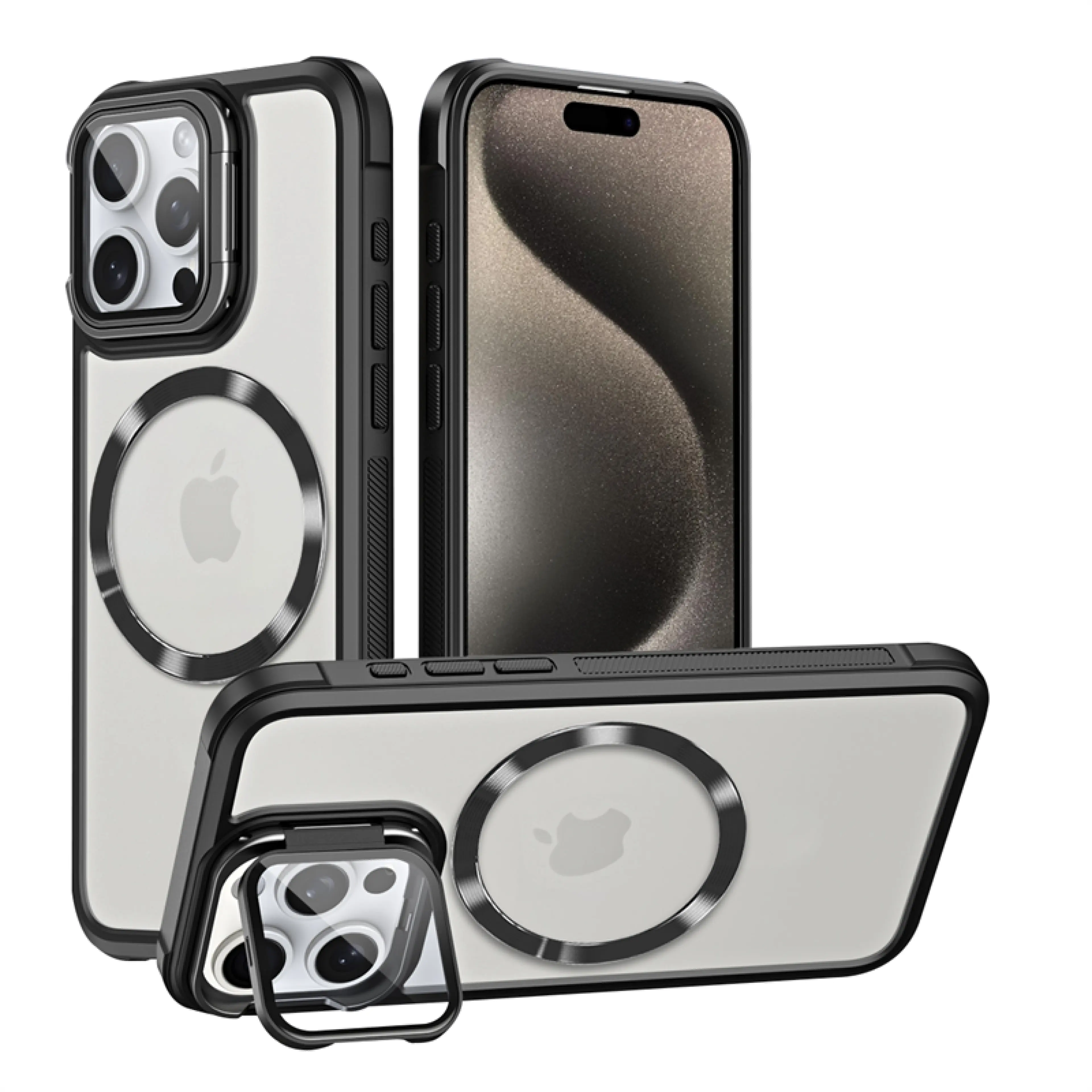 For iPhone 13 12 11 Pro Max Phone Case, Transparent Lens Protection Invisible Bracket Cover