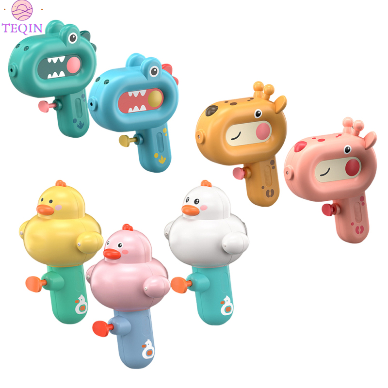 TEQIN 3pcs Children Cartoon Animal Water Toys Summer Dinosaur Giraffe Duck Press Water Spray Toys For Summer Swimming Pool Party Gifts ราคา 131 บาท*ส่งฟรี