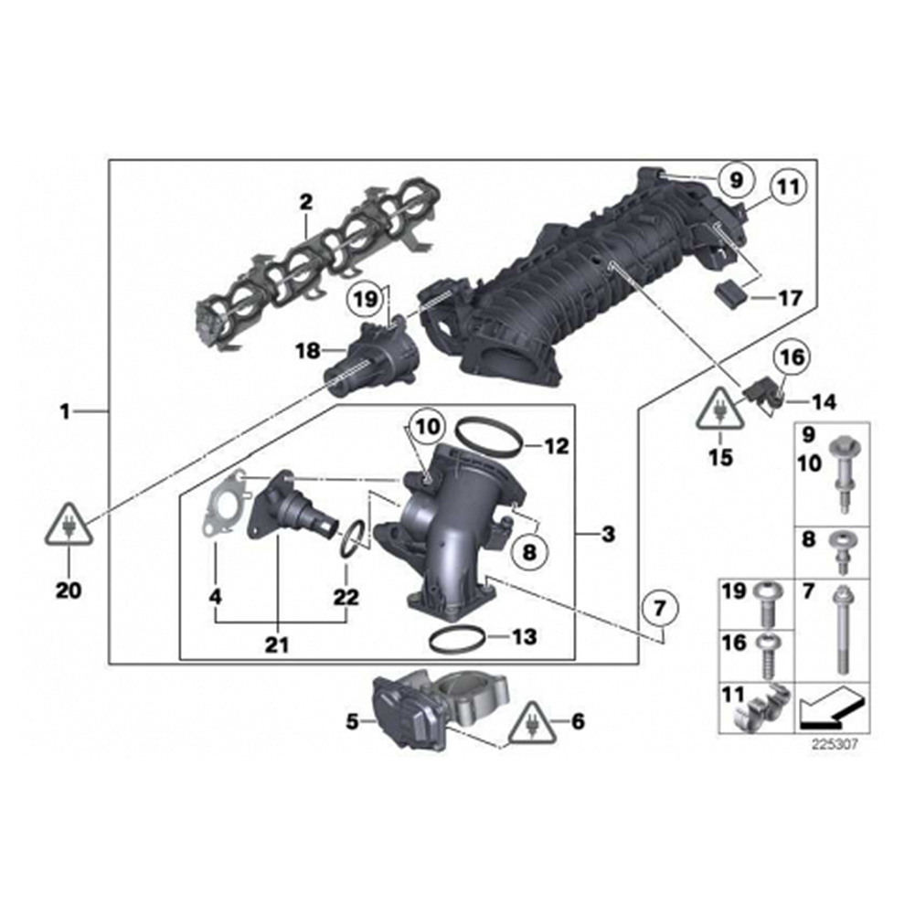 Intake Manifold with Seal and Flaps Fit for N47 2.0D 1 / 2 / 3 / / 5 Series X1 X3 X5 11617807991 ราคา 3,994 บาท*ส่งฟรี