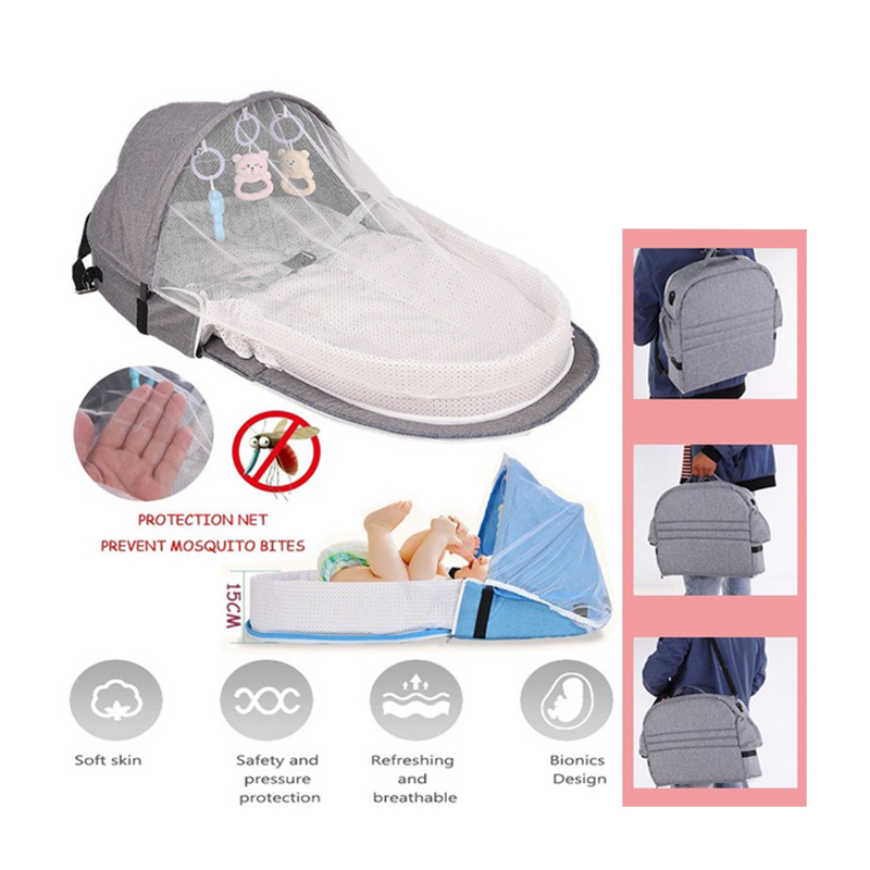 New Fashion Multi-Function Foldable Portable Baby Bed Diaper Bag Including