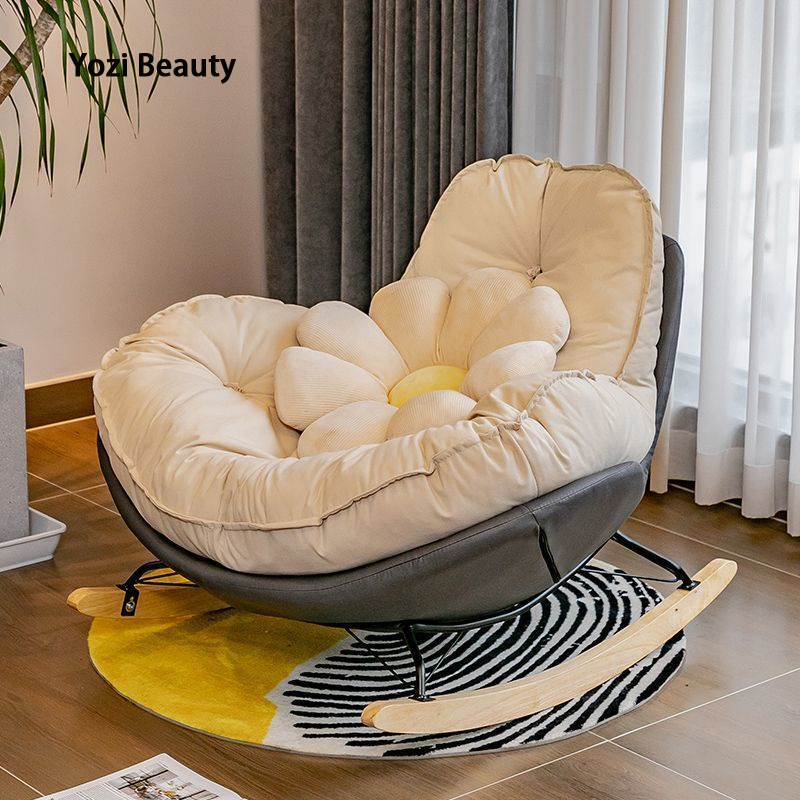 TIANLEYU European style single bed rocking chair for comfortable bedroom, living room, balcony ราคา 2,596 บาท*ส่งฟรี