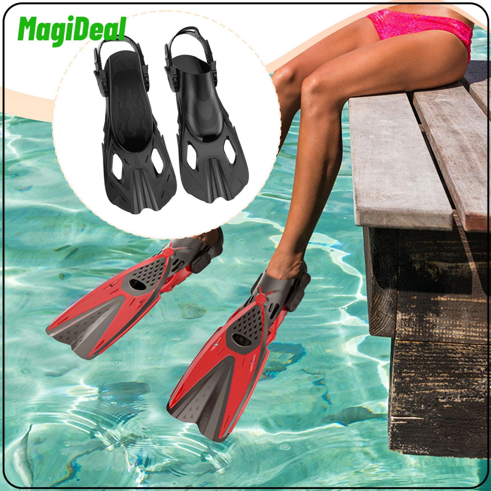 MagiDeal Snorkel Fins Diving Fins Comfort, Professional for Snorkeling Diving Swimming Short Swim Flippers, Adjustable Buckle ราคา 2,584 บาท*ส่งฟรี