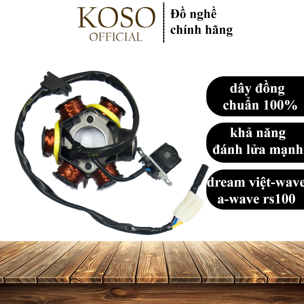 Cuộn điện Xe Máy ,Cuộn Lửa Wave A/dream việt KOSO,hàng chất lượng, hàng công ty,Đánh Lửa Mạnh