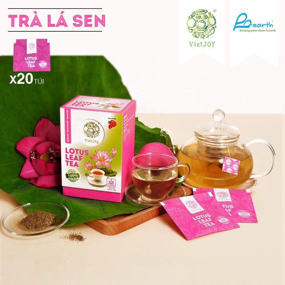 TRÀ LÁ SEN VIETJOY HỘP 24G (12 TÚI LỌC x 2G) - 100% lá trà tự nhiên