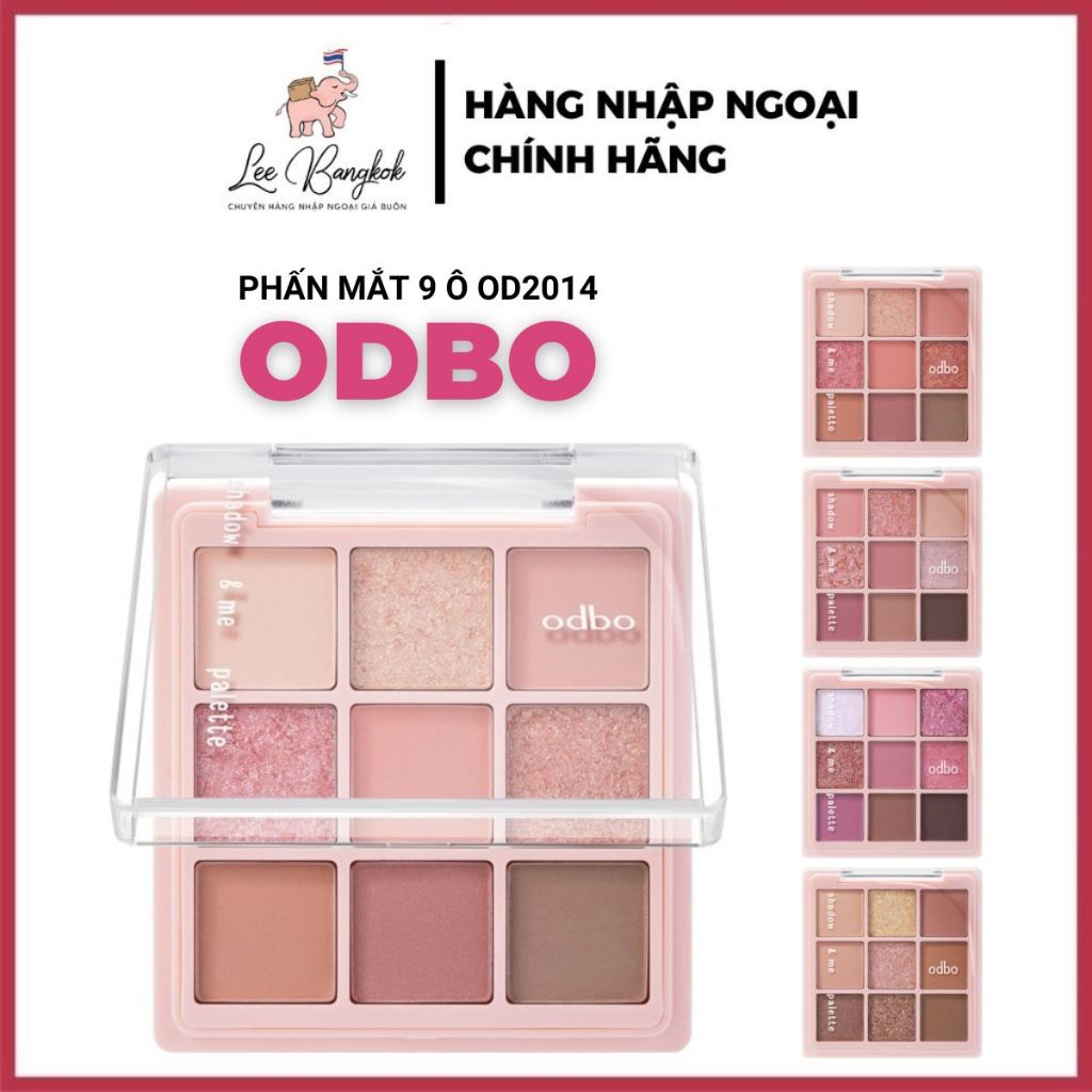   Nội Địa Thái  Bảng Phấn Mắt 9 Ô Odbo Shadow & Me Palette OD2014 Màu Siêu Đẹp Cuốn Hút Thái Lan 