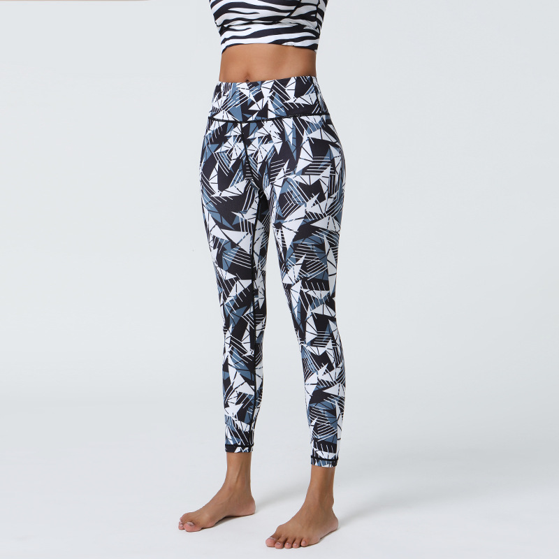 Women's High Waisted Yoga Pants Print Tummy Control Stretch Fitness Leggings Breathable Booty Lift Workout Gym Sports Leggings - 6