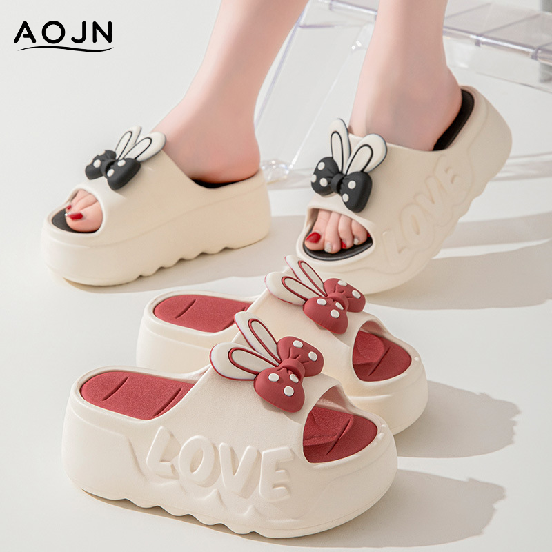 Aojn Women's Sandals, Height-Increasing Sandals, Thick Soles, New Cute Style, Worn Outside, Non-Slip Sandals, Easy to Match with Outfits, Easy to Wear Indoors. - ยี่ห้อ AOJN ราคา 87 บาท*ส่งฟรี
