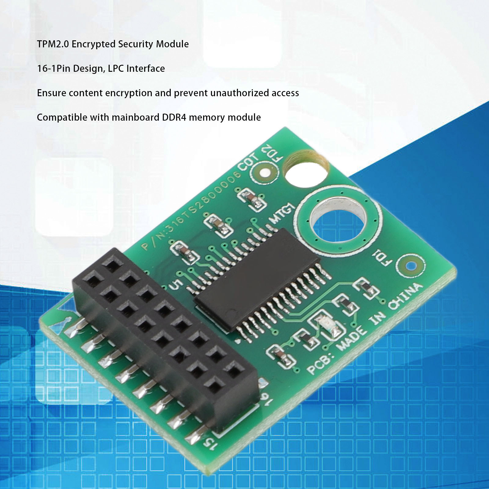 Garosa Mô-đun TPM2.0 Nội dung bảo vệ dữ liệu Bảng bảo mật mã hóa Bộ xử lý độc lập cho bo mạch chủ TYAN Giá 800,000 Đồng*Miễn phí vận chuyển