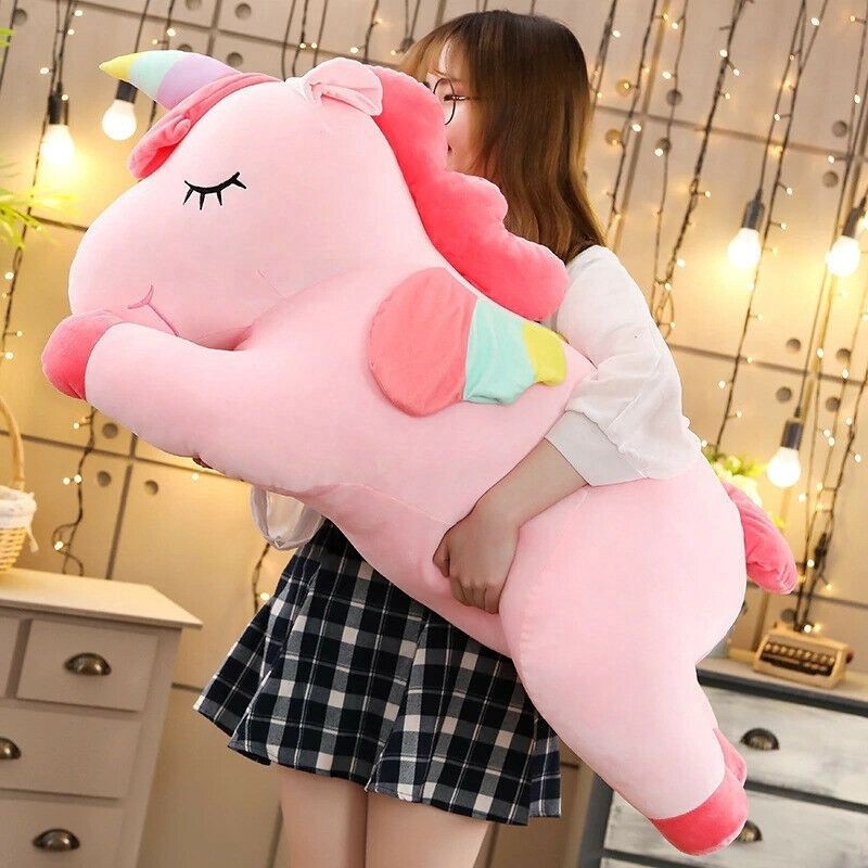 Boneka Unicorn ukuran XL 70 cm hadiah ulang tahun