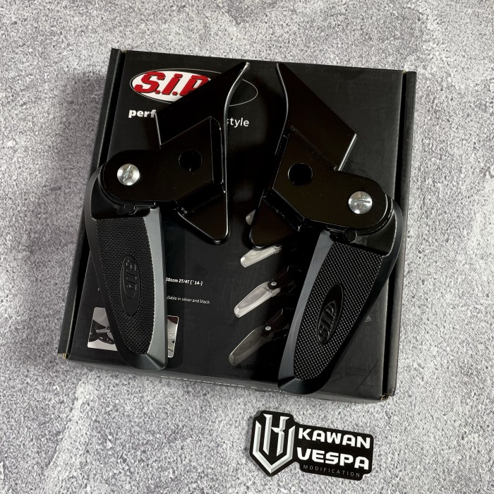 FOOTSTEP FOOTREST SIP BLACK FOR VESPA SPRINT - PRIMAVERA ALL SERIES - SUKU CADANG MOTOR Harga 1,345,000 rupiah*Gratis Ongkir