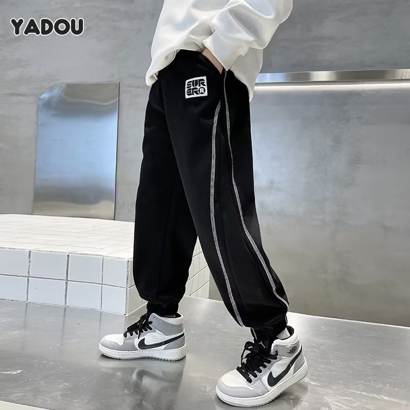 YADOU Children's clothing, boys' pants, children's autumn sports pants, medium and large boys' loose casual trousers ราคา 222 บาท*ส่งฟรี