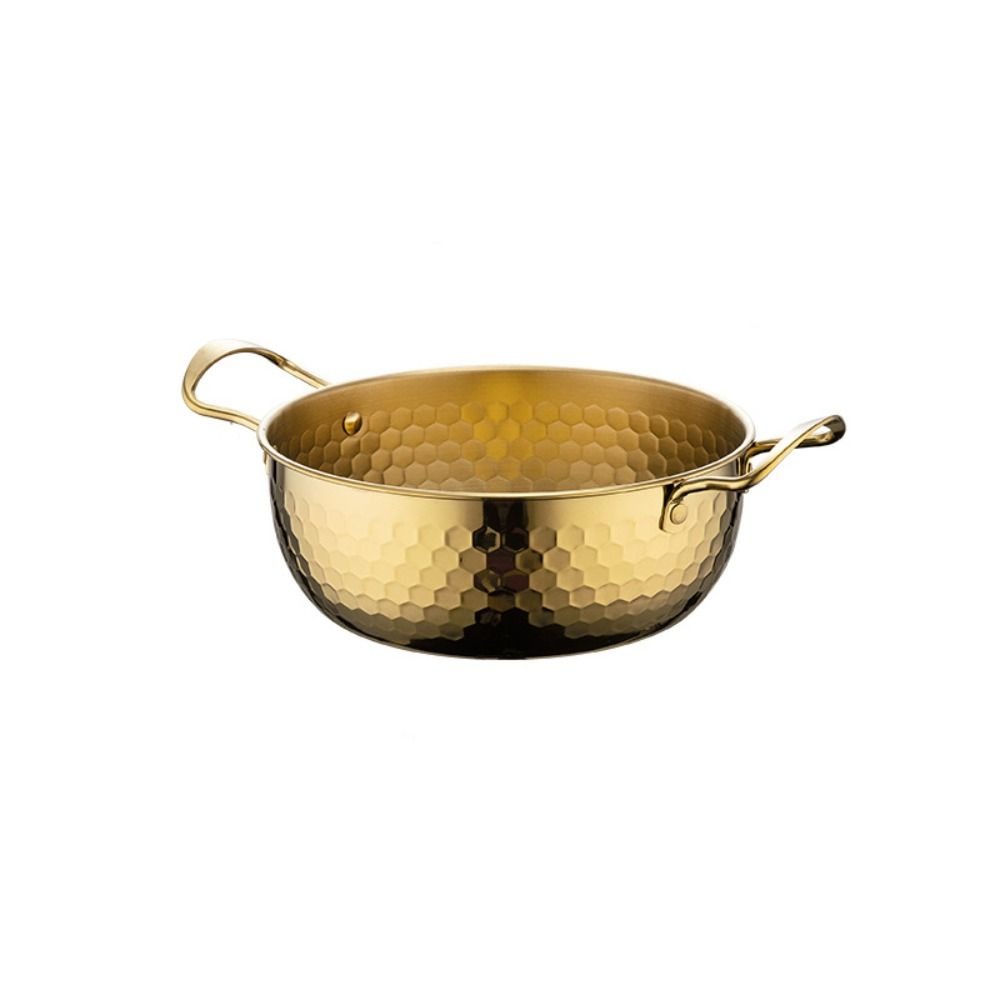 UYDG Hình búa Nồi Ramen Hàn Quốc Tay cầm đôi Có Nắp Bình sữa Dụng cụ nấu ăn Thép không gỉ Nồi súp Bếp cảm ứng - 3
