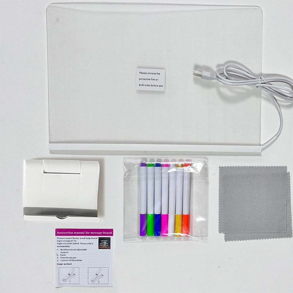 Erasable Message Board Luminous Writing LED Educational Toys For Kid Toys Acrylic Drawing Board