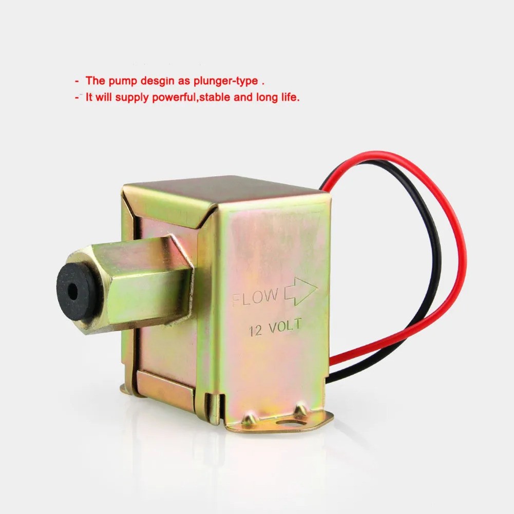 【Tự động thời trang】 lõi đồng xây dựng điện Inline bơm bơm nhiên liệu kim loại vỏ Bơm nhiên liệu