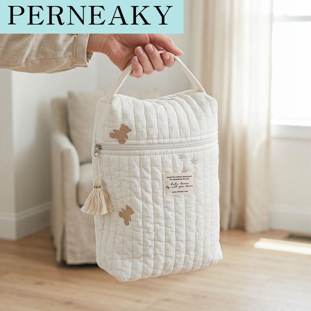 PERNEAKY ความจุขนาดใหญ่ กระเป๋าใส่ผ้าอ้อมสำหรับรถเข็นเด็กแบบพกพา อเนกประสงค์ ควิลท์ กระเป๋าใส่ผ้าอ้อมเด็ก ใหม่ สีเบจ กระเป๋าคุณแม่ปักลาย ทารกแรกเกิด ราคา 317 บาท*ส่งฟรี
