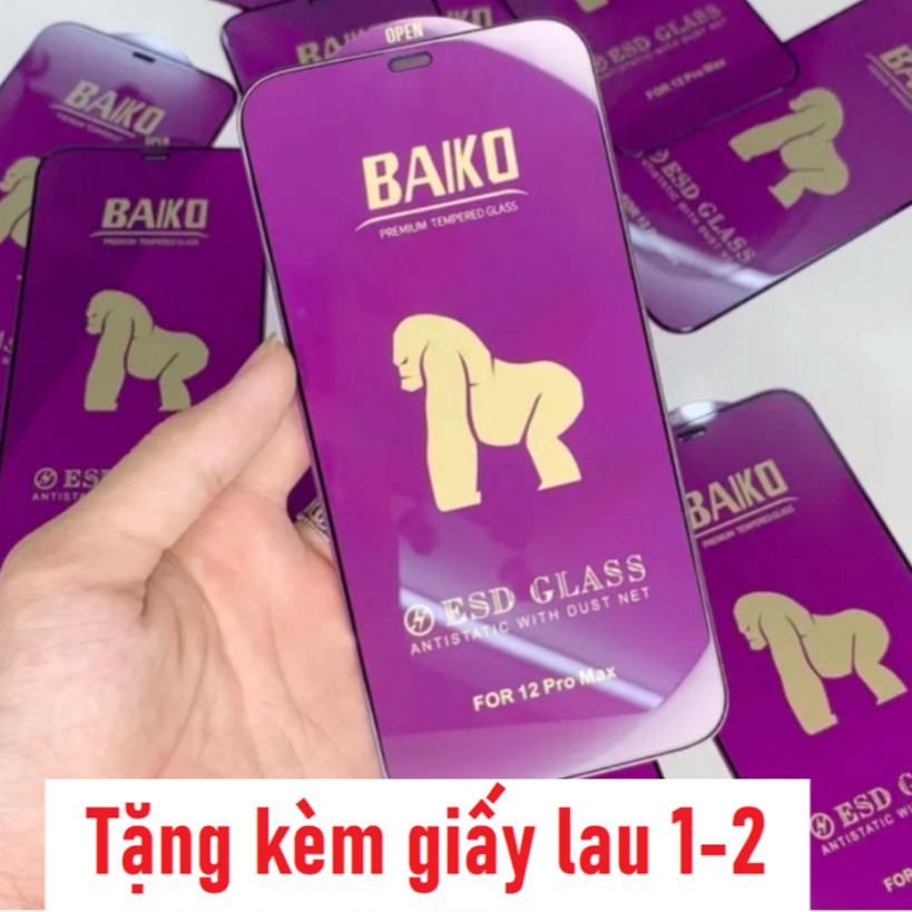 Cường lực BAIKO ESD chống bụi màng loa 14 Promax 13 Plus 11 Promax 12 12 Pro Xs Xsm ( Tặng giây lau 1-2)