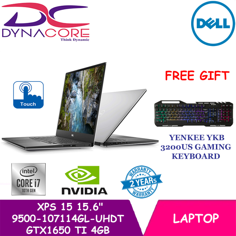 【DELIVERY IN 24 HOURS】 DYNACORE - DELL XPS 15 9500-107114GL-UHD Touch | Intel 10th Gen i7 | 16GB RAM | 1TB SSD | GTX1650 Ti 4GB Graphics | 9500-107114GL-UHDT | 2 Yrs DELL Warranty | New 2020 XPS 15