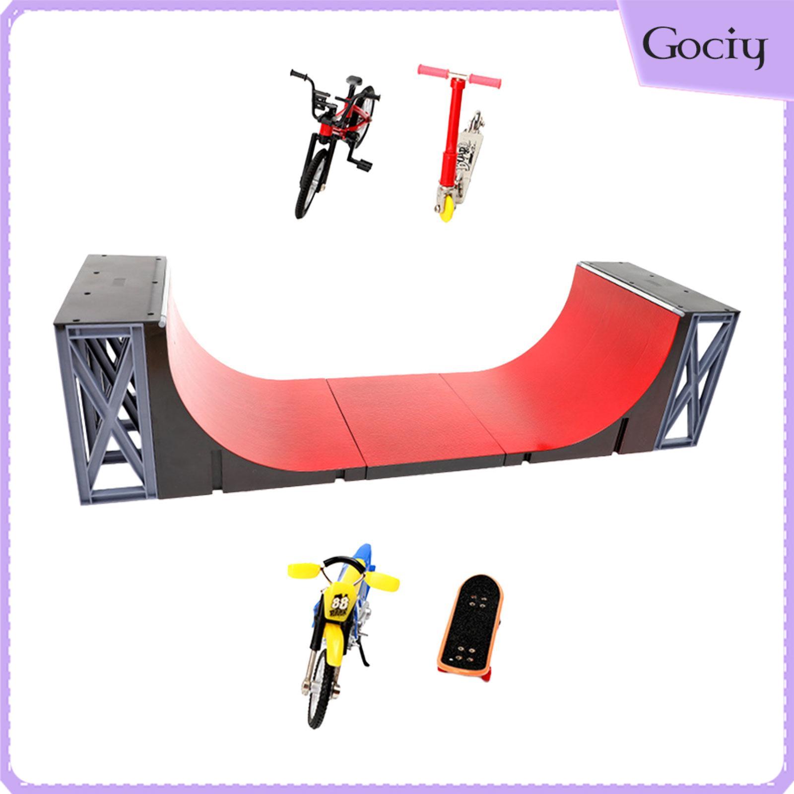 Gociy 5x Finger Skateboard Toys Fingerboard Skate Ramps for Kids Girls Boys