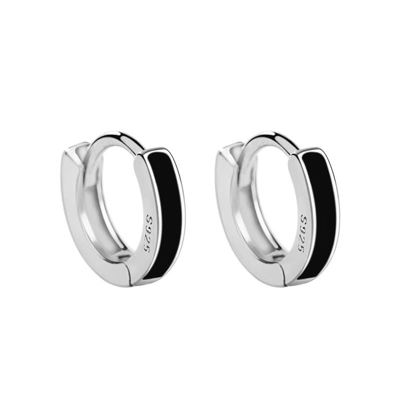 Bông tai Trang sức bạc 925 ADJ an toàn sang trọng cao cấp Vòng Đá Cá Tính SB118162AD