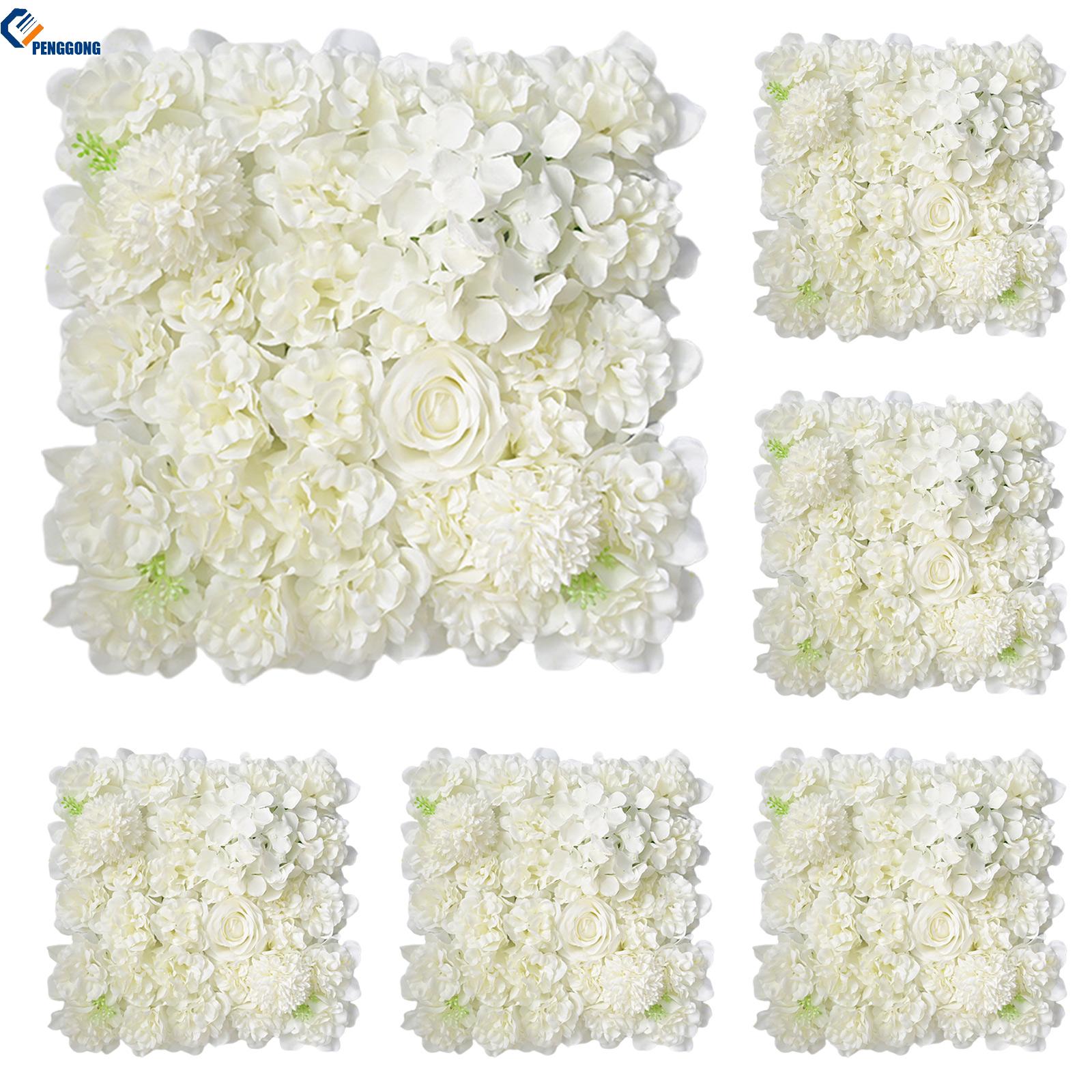 [PENGGONG] Premium Quality Silk Roses and Hydrangeas Flower Wall Panels for Any Occasion ราคา 487 บาท*ส่งฟรี