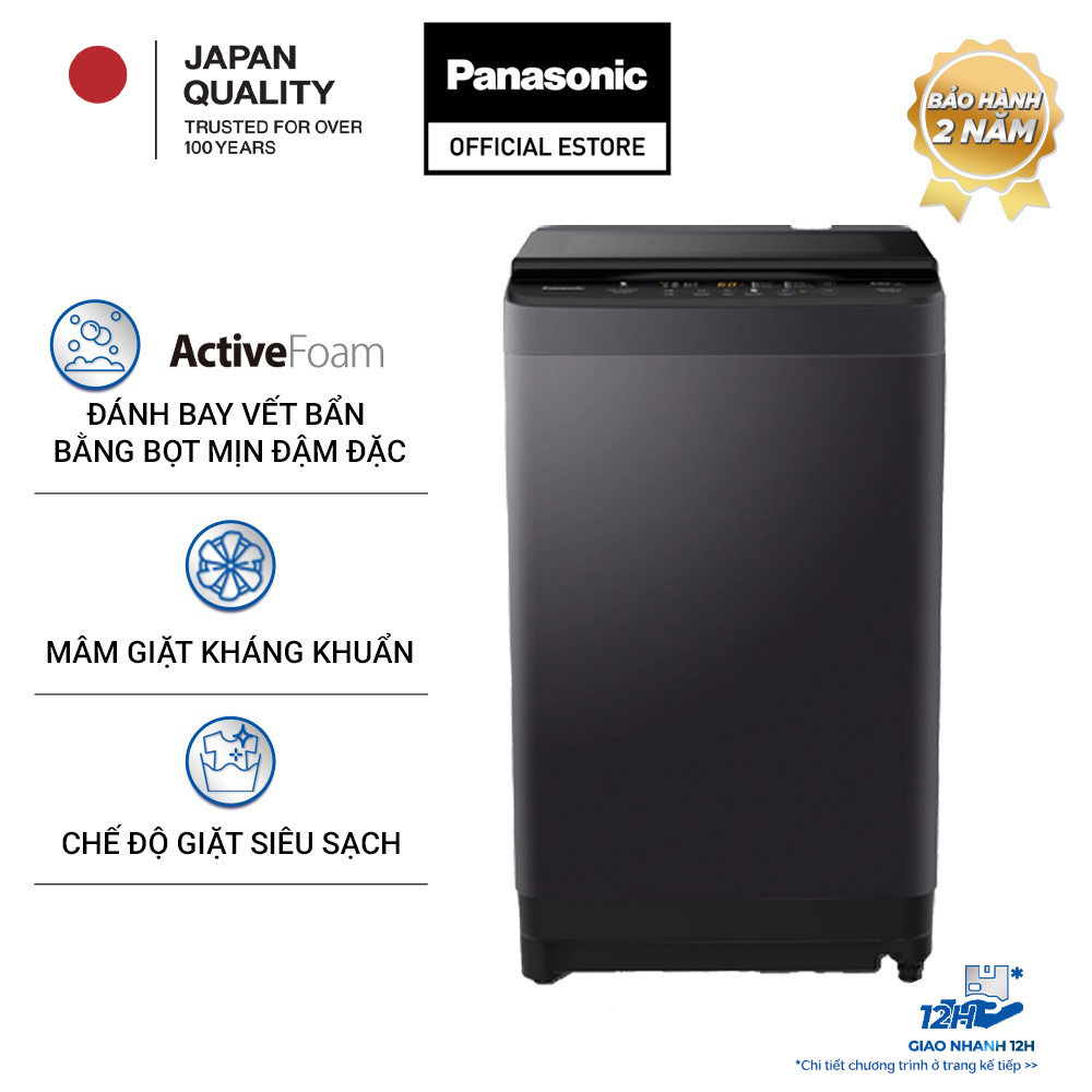 [Trả góp 0%] [Lắp đặt toàn quốc] Máy giặt cửa trên Panasonic 9Kg NA-F90S10BRV - Bảo Hành Chính Hãng 